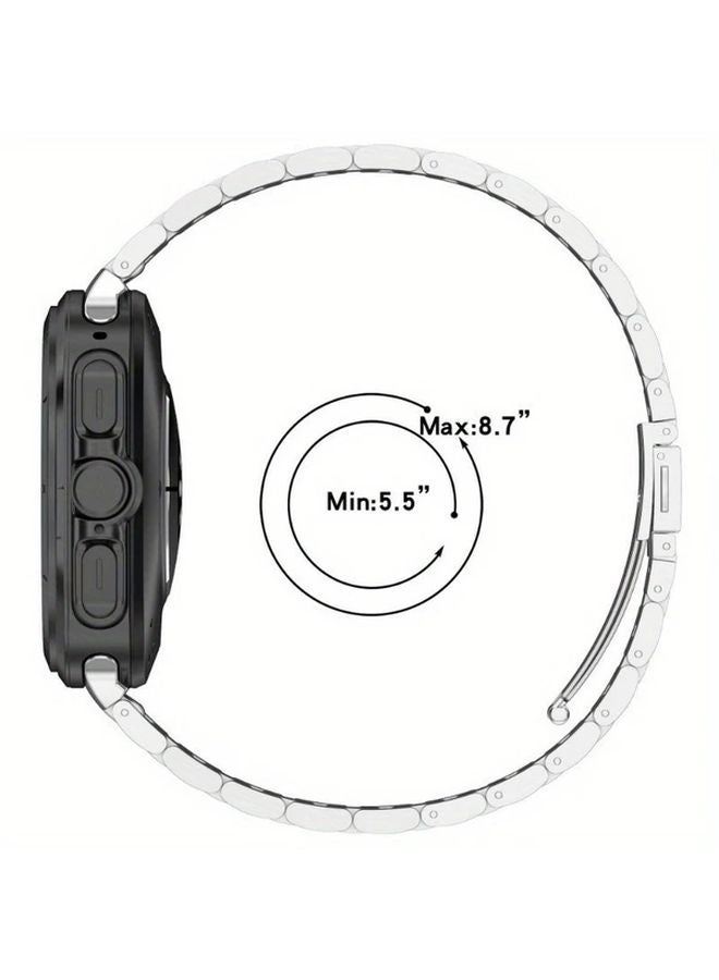سوار من الفولاذ المقاوم للصدأ بلون روز جولد وغطاء من مادة TPU لساعة Galaxy Watch8 Classic مقاس 46 مم - Image 3